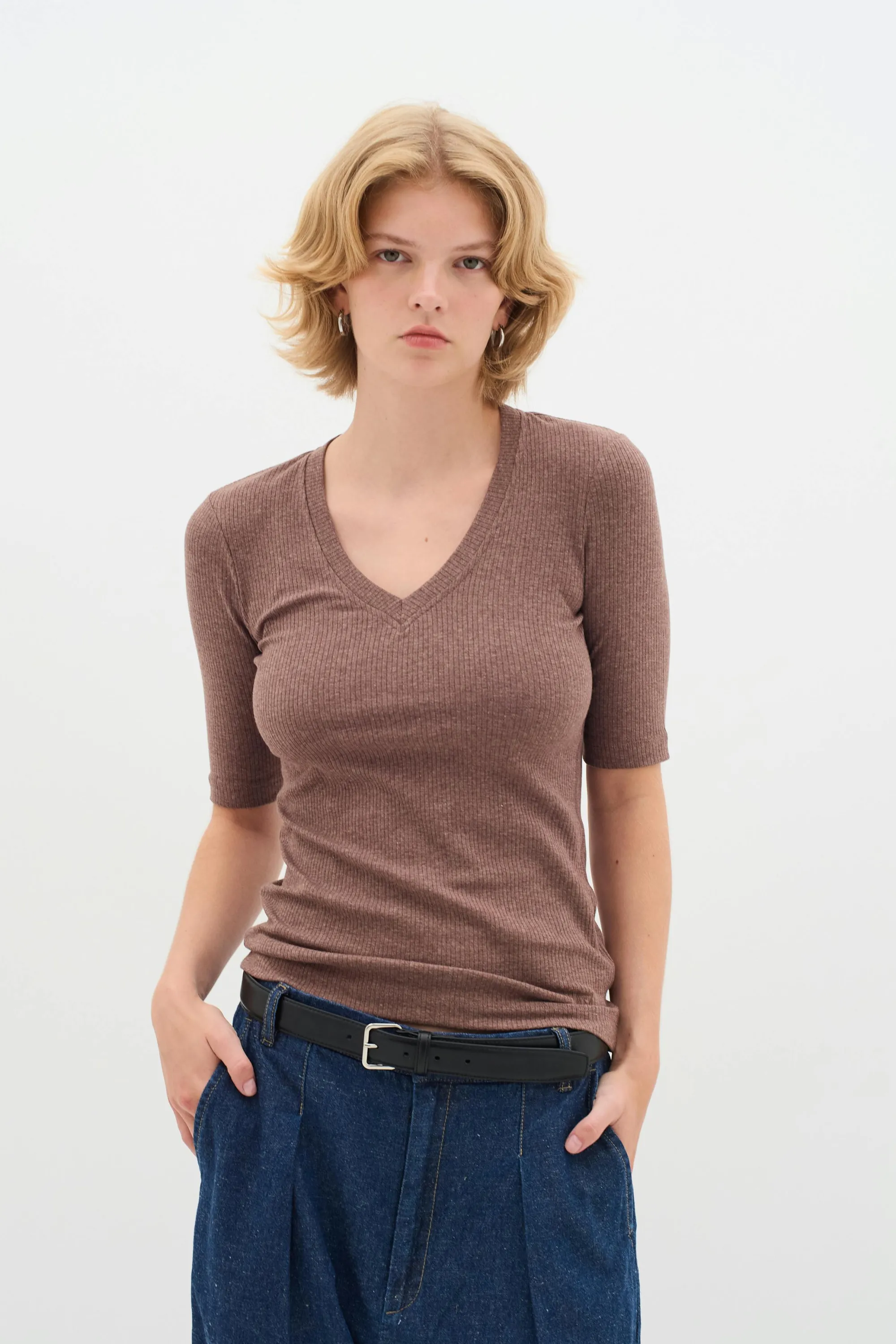InWear T-shirts & Toppe | DagnaIW Melange V T-shirt