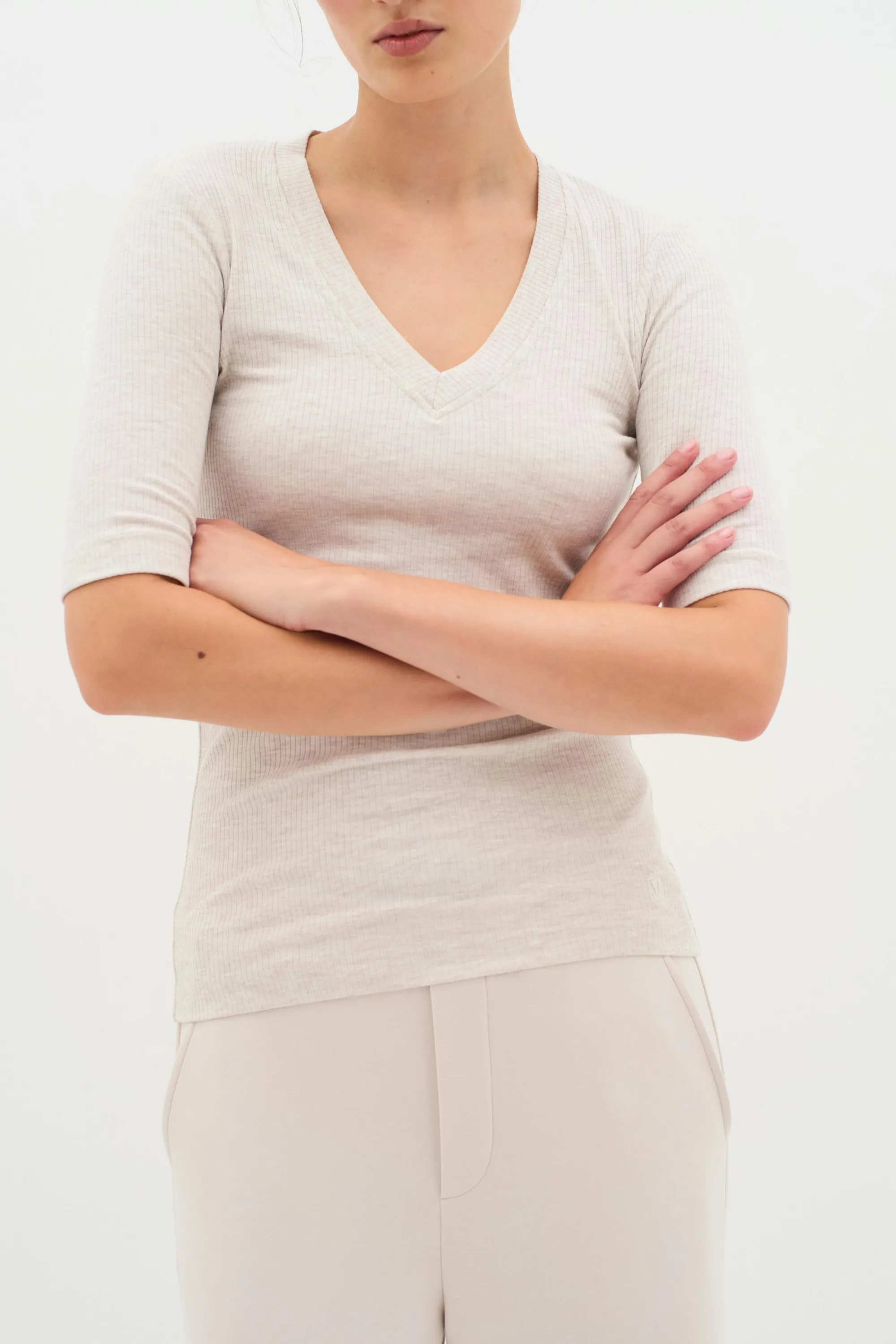 InWear T-shirts & Toppe | DagnaIW Melange V T-shirt