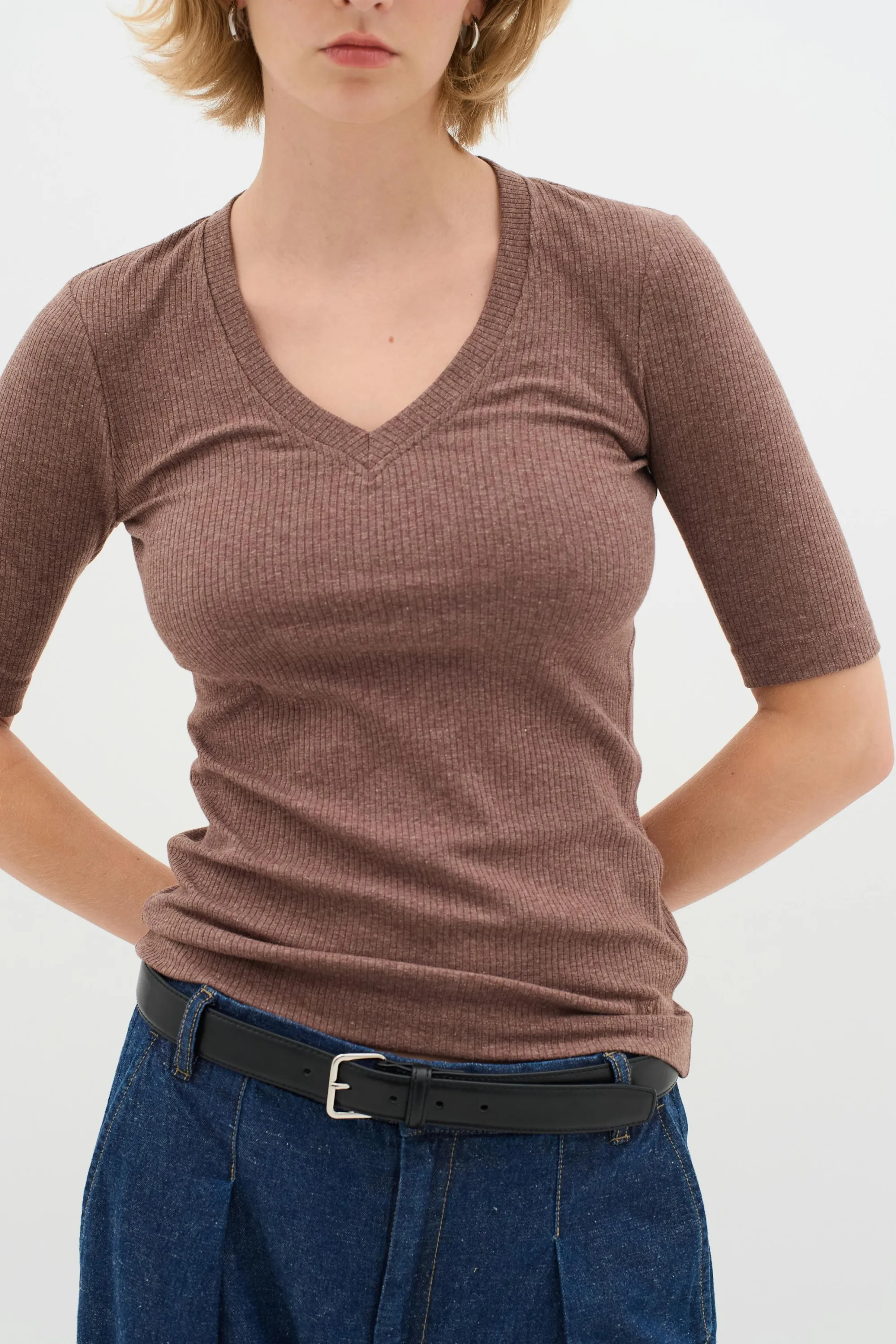 InWear T-shirts & Toppe | DagnaIW Melange V T-shirt