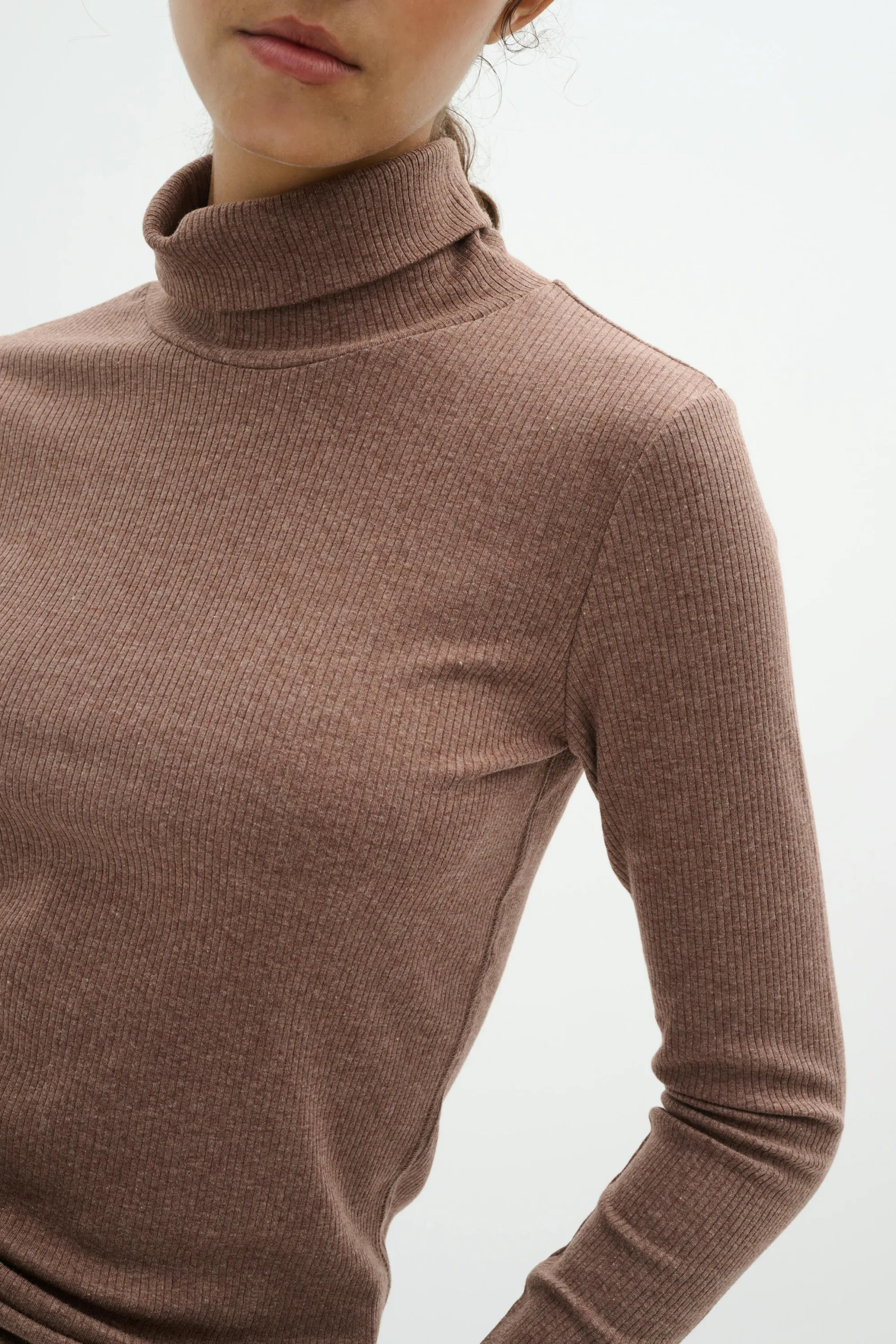 InWear T-shirts & Toppe | DagnaIW Rullekrave Melange T-shirt